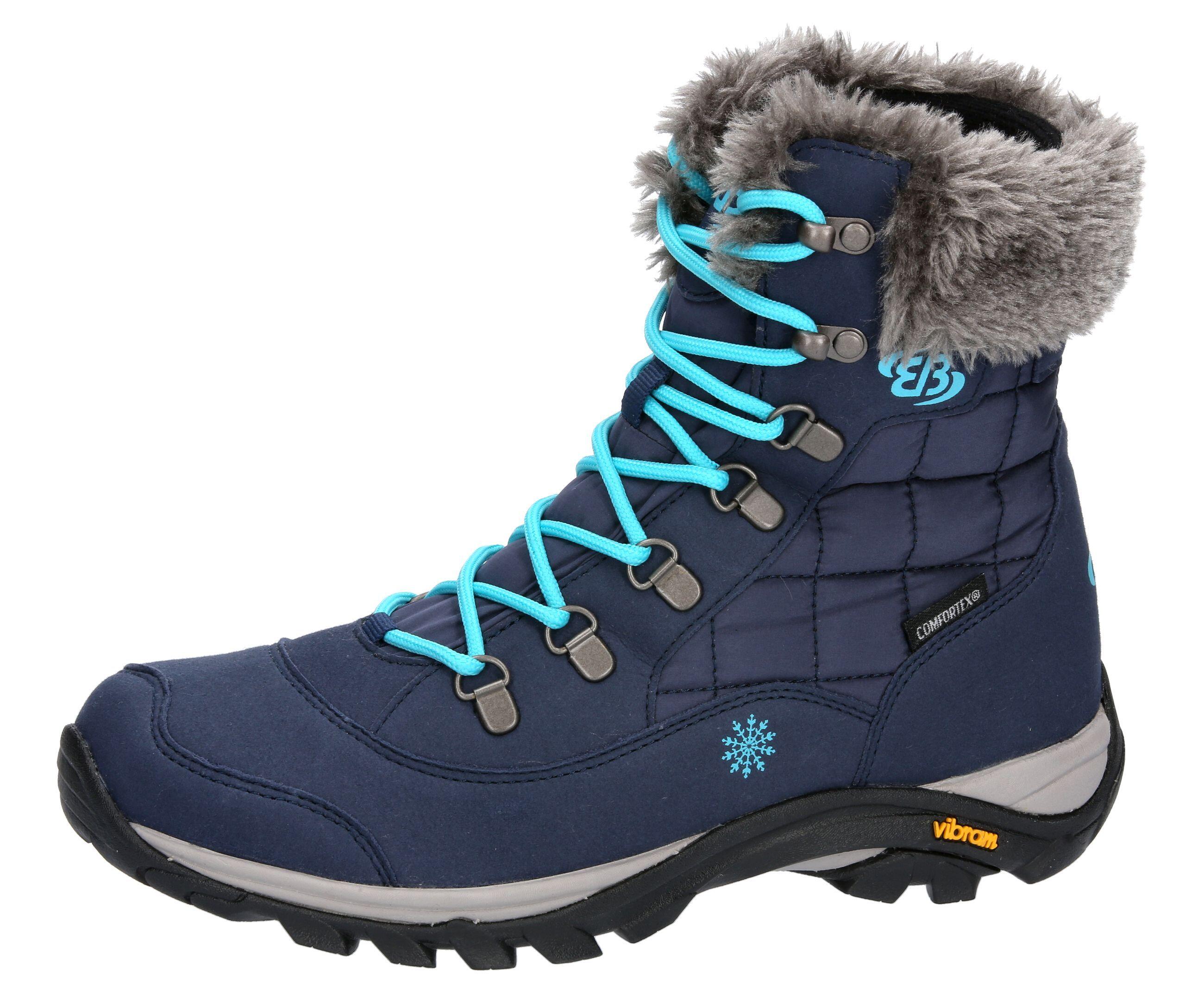 SRTUMEY UK Clearance Wintersneeuwlaarzen voor dames, waterdichte met bont gevoerde booties voor dames, outdoor, platte wandelschoenen, halfhoge vetersluiting, sneeuwlaarzen, thermische anti-slip