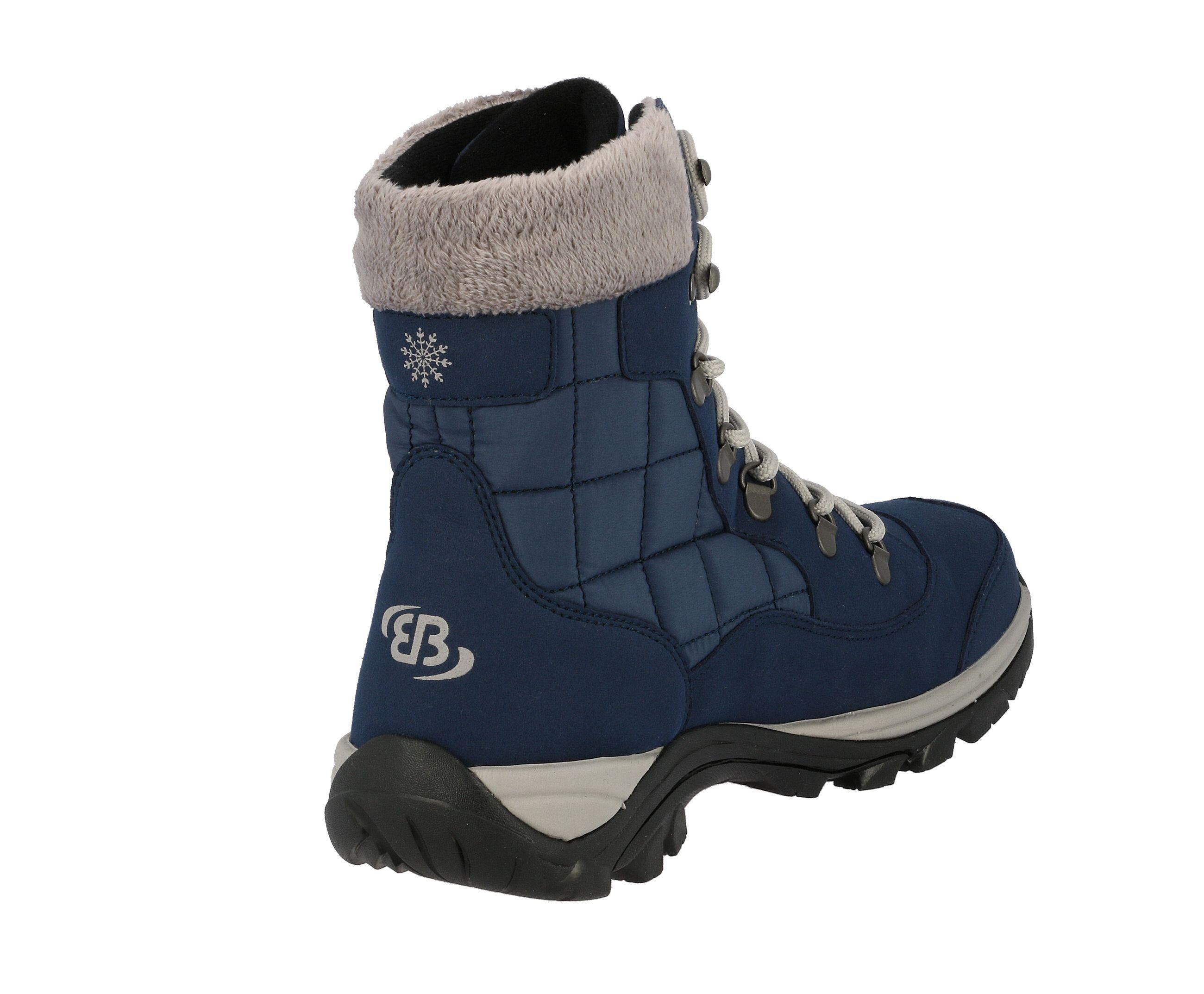 stivale invernale - donna - impermeabile, suola vibram - blu scuro 4/6