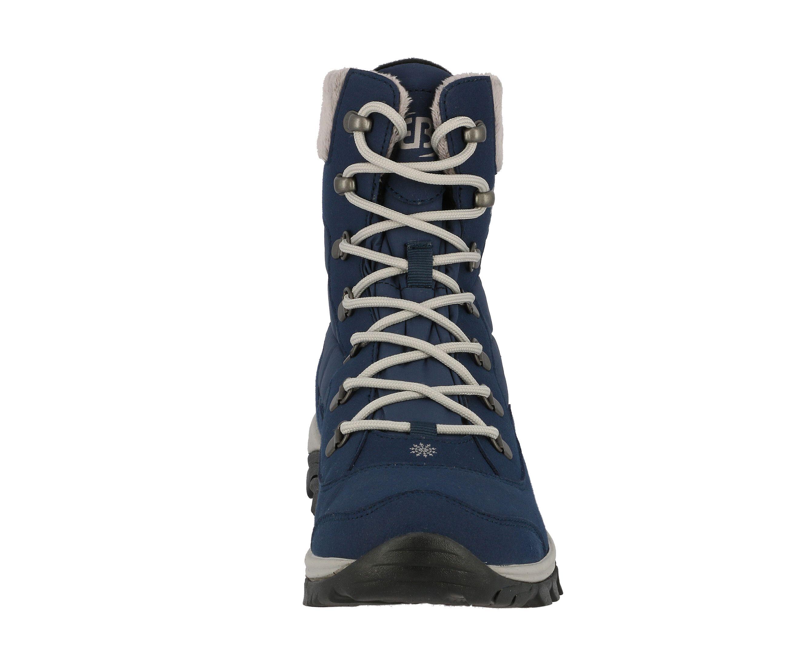 stivale invernale - donna - impermeabile, suola vibram - blu scuro 3/6