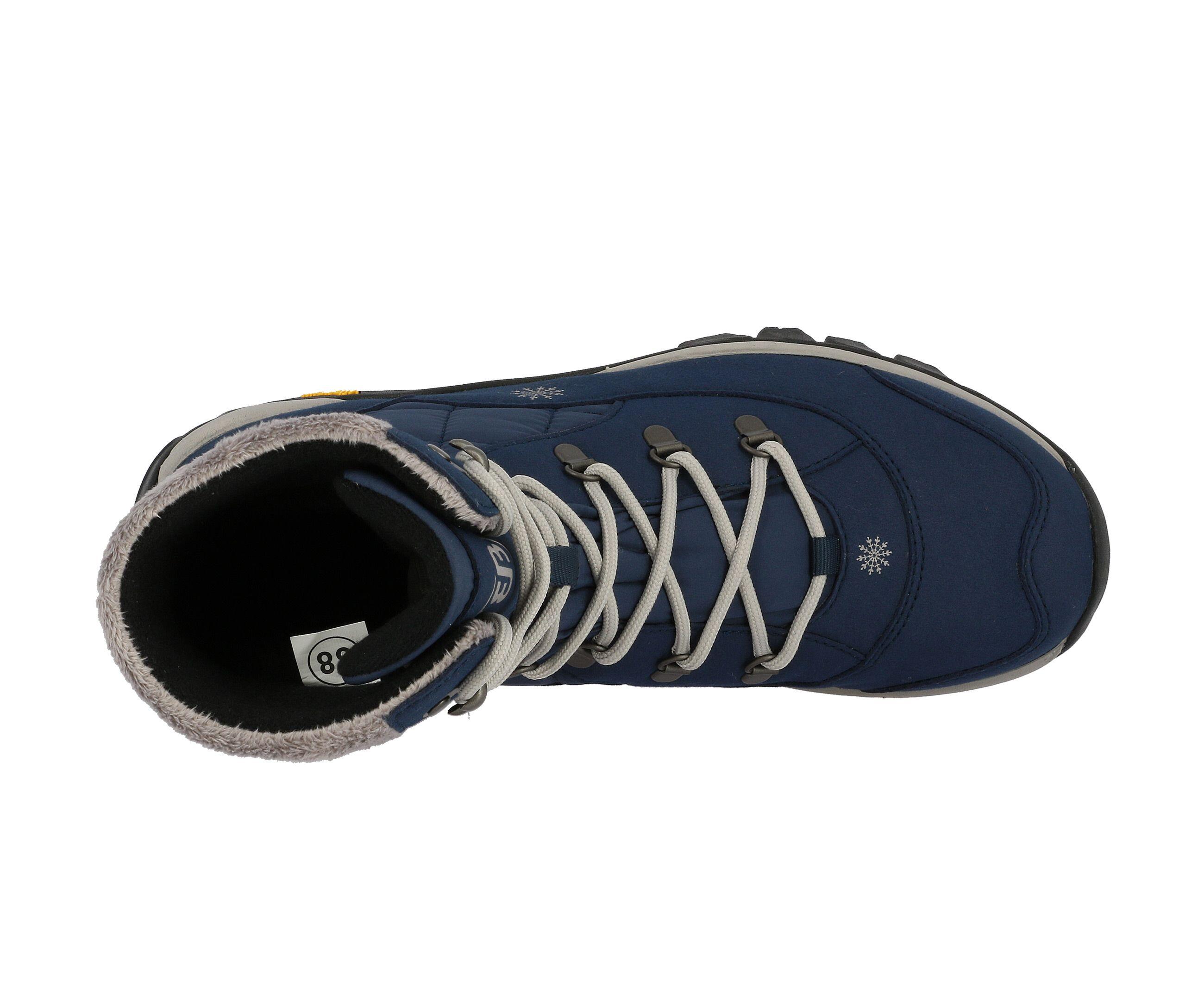 stivale invernale - donna - impermeabile, suola vibram - blu scuro 5/6