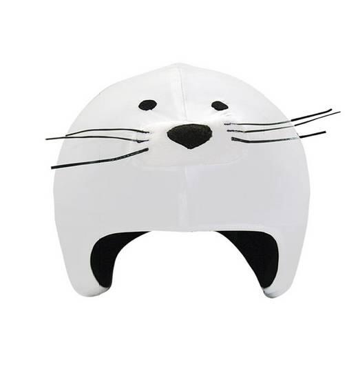 Housse de casque fantaisie - Coolcasc - Phoque blanc - Taille unique