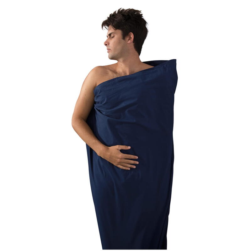 Sábana Saco de Dormir Ultraligero Saco Sábana Compacto de 100% Algodón con  Estampado de Rayas a Cuadros Sábana de Viaje 1/2/3 Personas (Color : Blue