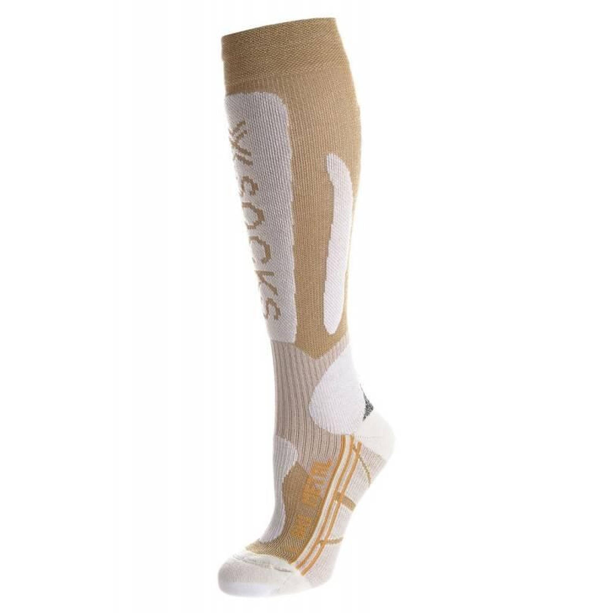 X-socks - Chaussettes De Ski Pour Femmes X-socks Ski Metal Blanc - Chaussettes - Beige|blanc - 35/38 - Decathlon