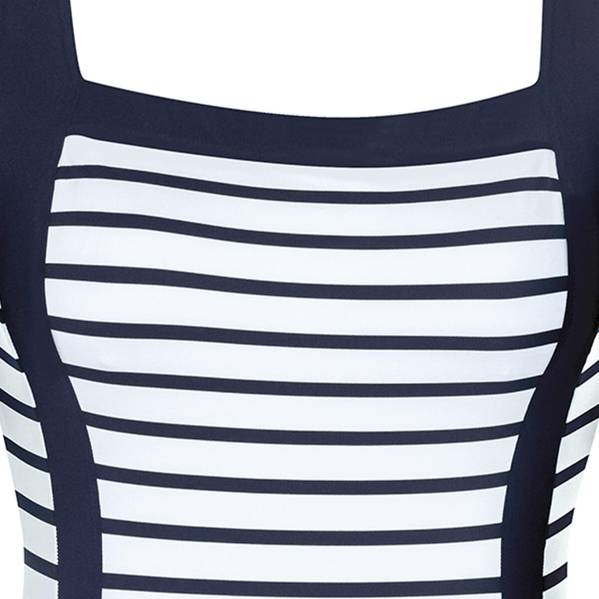 Costume da bagno donna a righe con coppe morbide 2/2