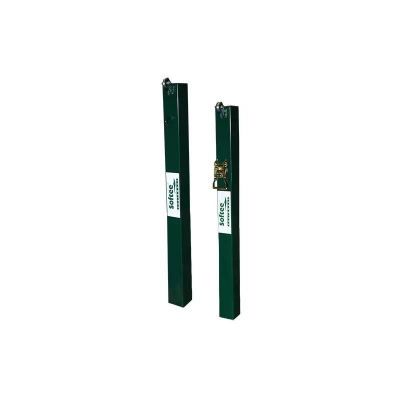 SOFTEE JUEGO POSTES DE PADEL FIJOS CUADRADOS 80X 80 MM-NO INCLUYE BOTES-