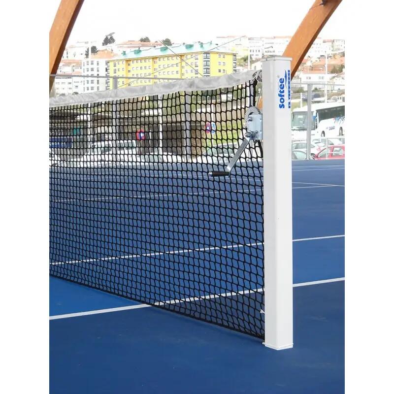 JUEGO POSTES PADEL ALUMINIO FIJOS SECCION CUADRADA 80 X 80 MM -BOTES INCLUIDOS- 3/4
