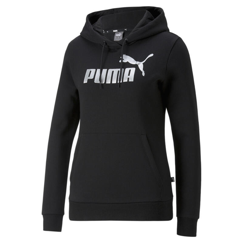 Felpa con cappuccio Essentials+ con logo metallizzato da donna PUMA