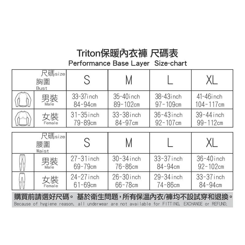 M Ochaco LS Crew 男款長袖保暖內衣 - 藍色