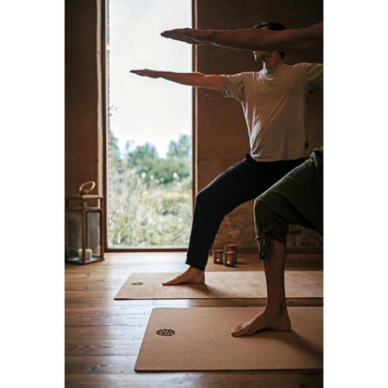 Saltea de yoga extra confortabilă și lungă - Plută naturală - 6mm - 205x68cm