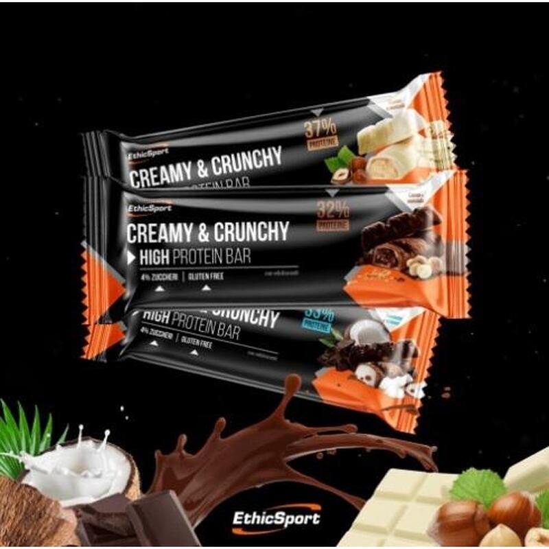 High Protein Creamy & Crunchy Fehér csokoládé - mogyoró 30 g-os fehérjeszelet