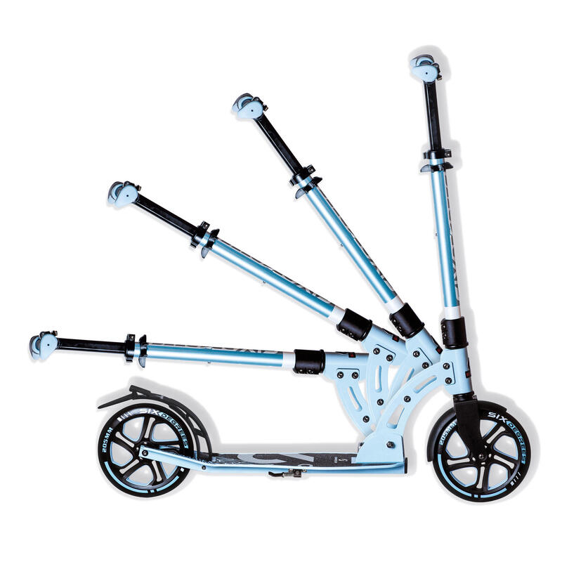 SIX DEGREES Aluminium Scooter 205 mm pastell-blau -TESTSIEGER-