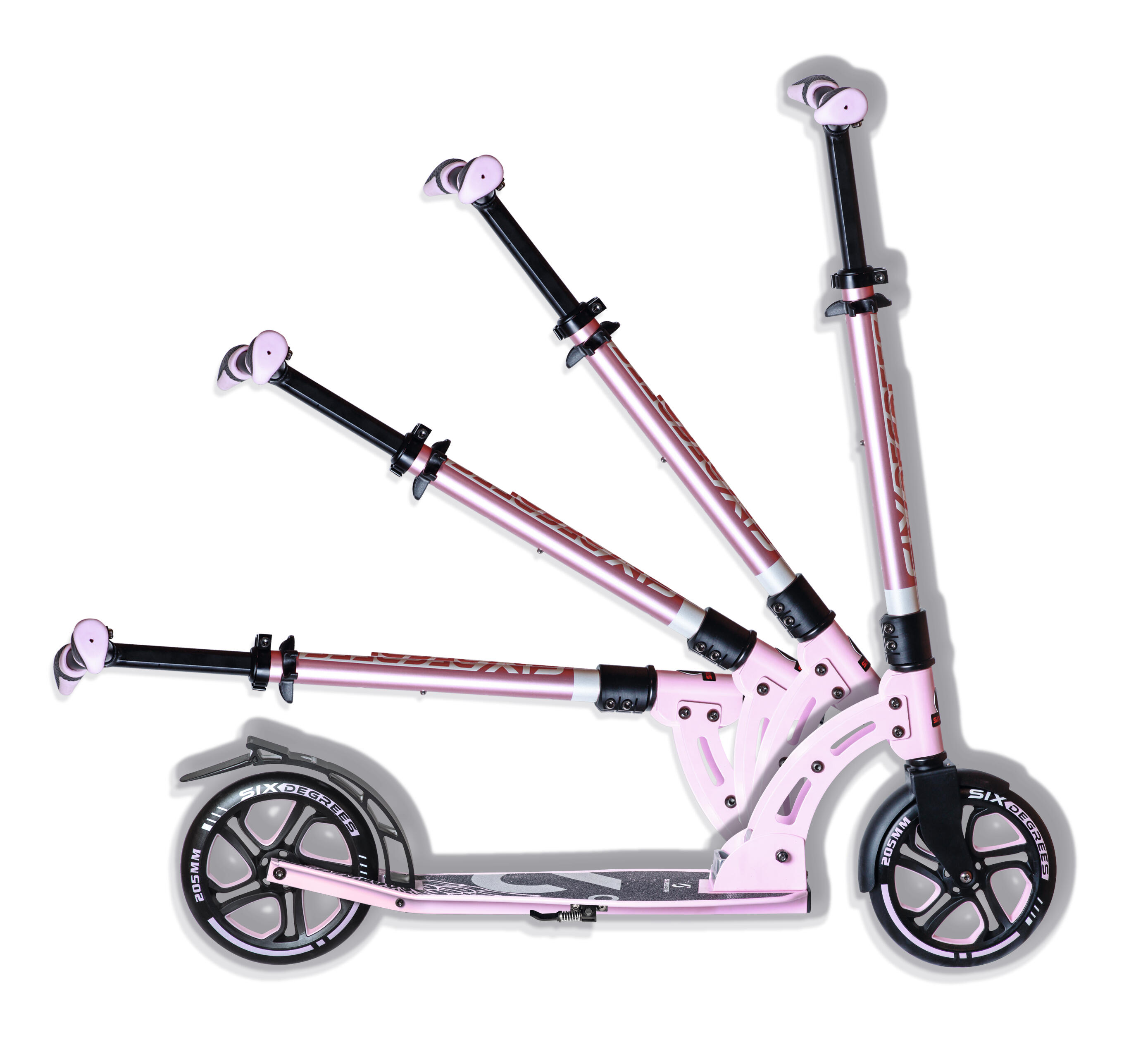 SIX DEGREES Kick Scooter 205mm pastel pink 2/4