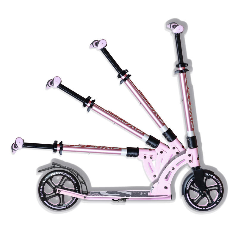 SIX DEGREES Aluminium Scooter 205 mm pastell-pink -TESTSIEGER-