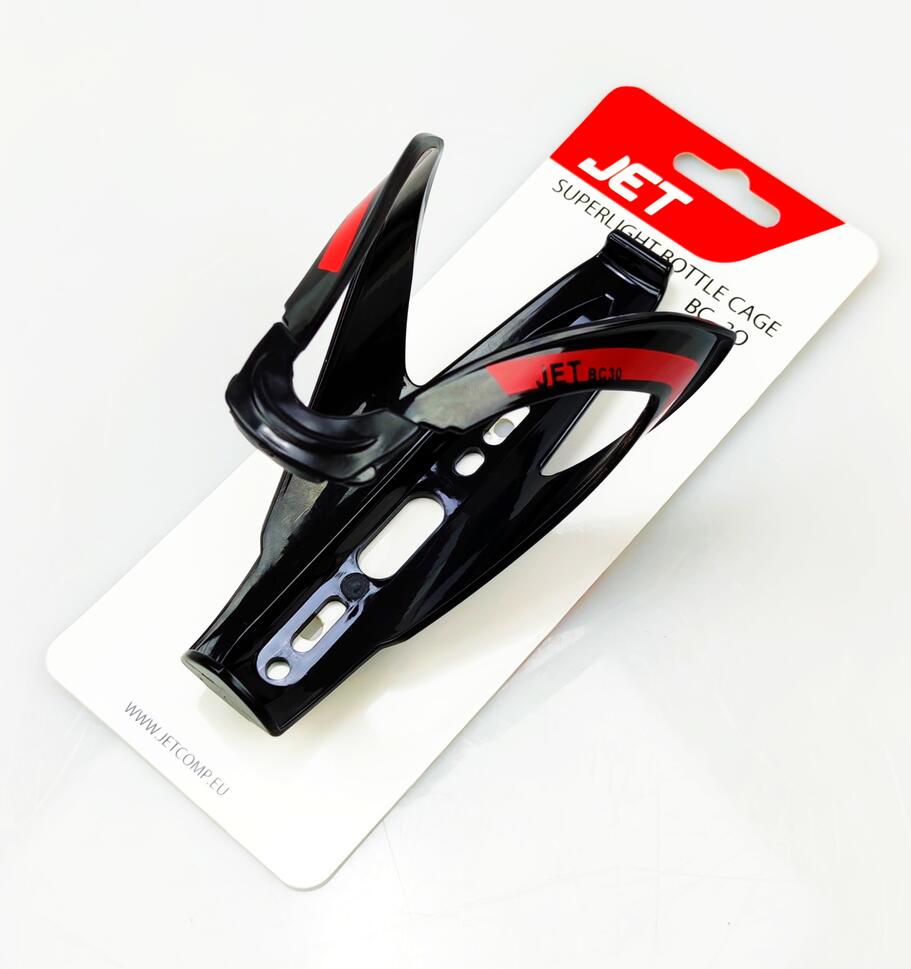 Koszyk bidonu JET-BC30 superlight czarno-czerwony