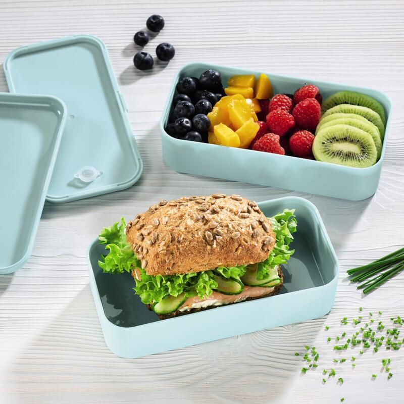 Pojemnik turystyczny na żywność lunchbox miętowy 2 x 500 ml