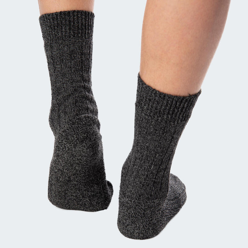 Șosete stil norvegian | 3 perechi de ciorapi | Șosete calde din lână | Antracit