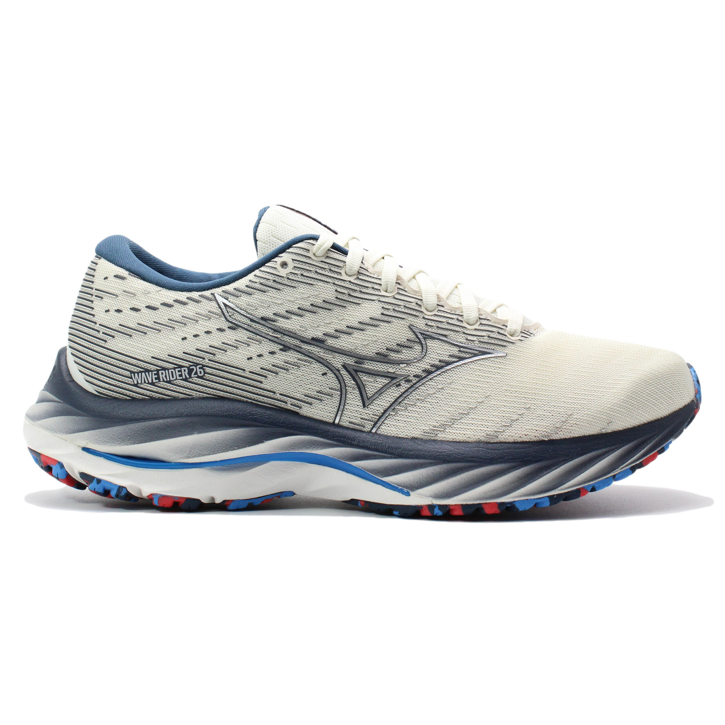 MIZUNO Mizuno Wave Rider 26 Womens Running Trainer White/Silver - UK 5