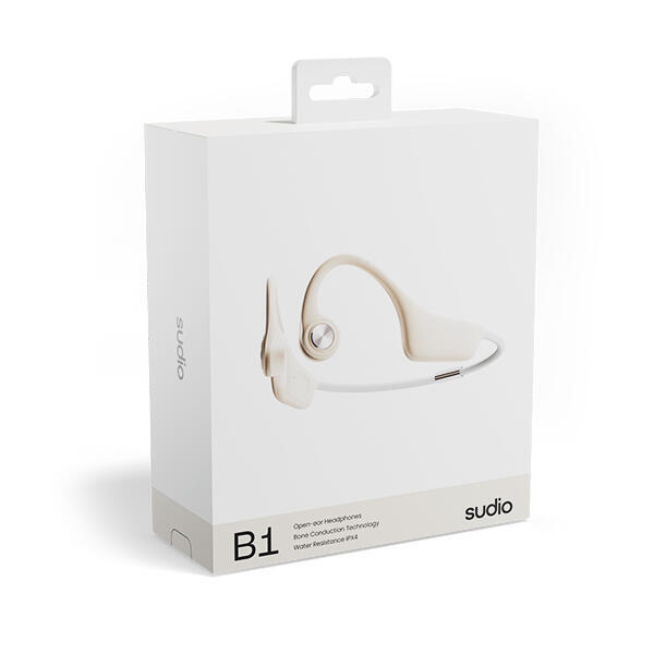 B1 OpenComm Bone Conduction Stereo Bluetooth Headset - Cream