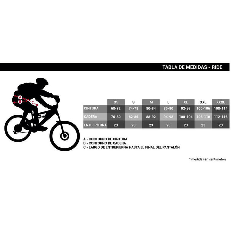 Pantalón Mountain Bike (MTB) Ride Black Unisex