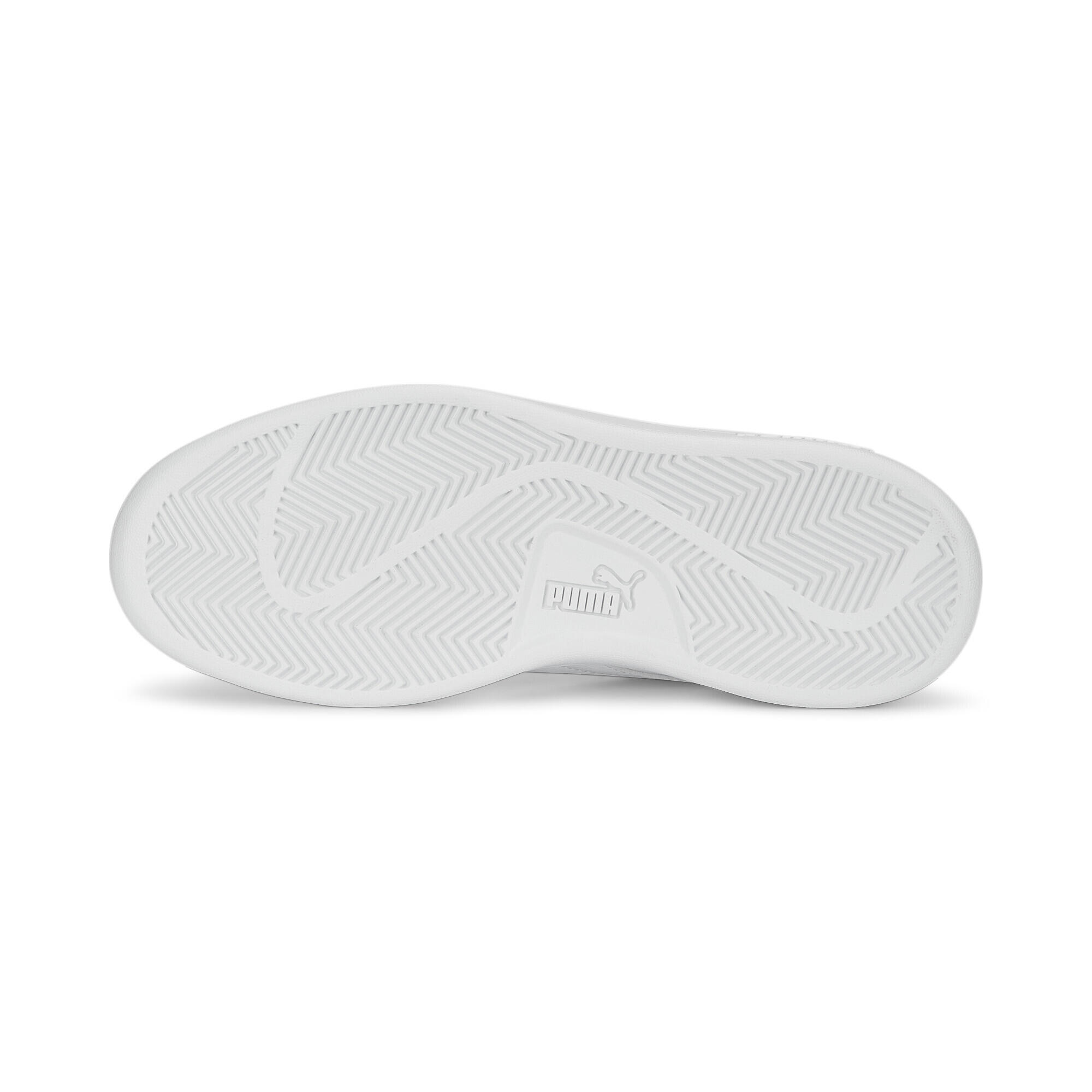 Baskets en cuir Smash 3.0 Enfant et Adolescent PUMA White Cool Light Gray 6/7