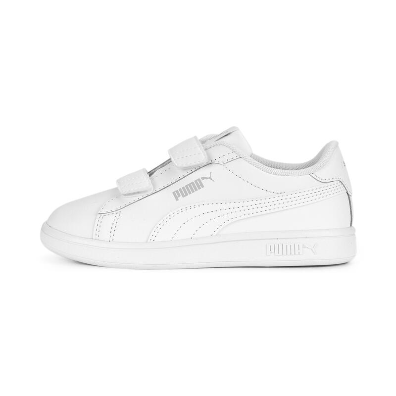 Adidași Smash 3.0 din piele V copii PUMA White Cool Light Gray