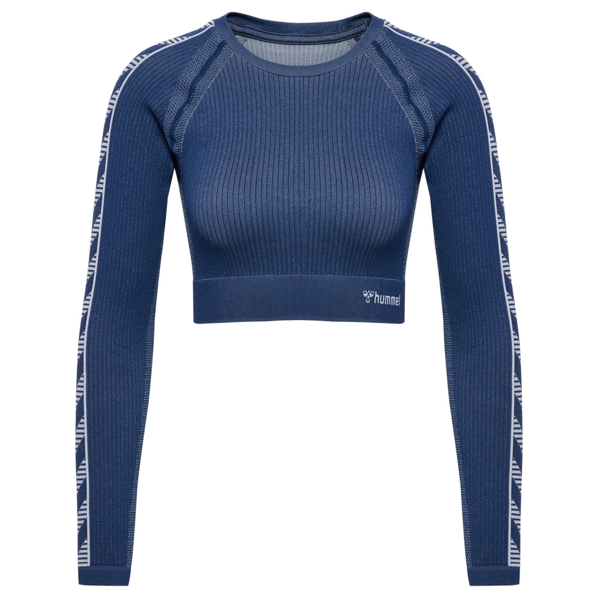 Hummel - Enfiler Haut Hmlmt Blaze Femme Hummel - T-shirt Manches Longues - Bleu - 40 M - Decathlon