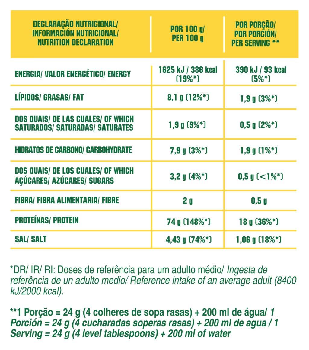 PROTEÍNA VEGETARIANA V-PROTEIN PLÁTANO - 240 G 3/3