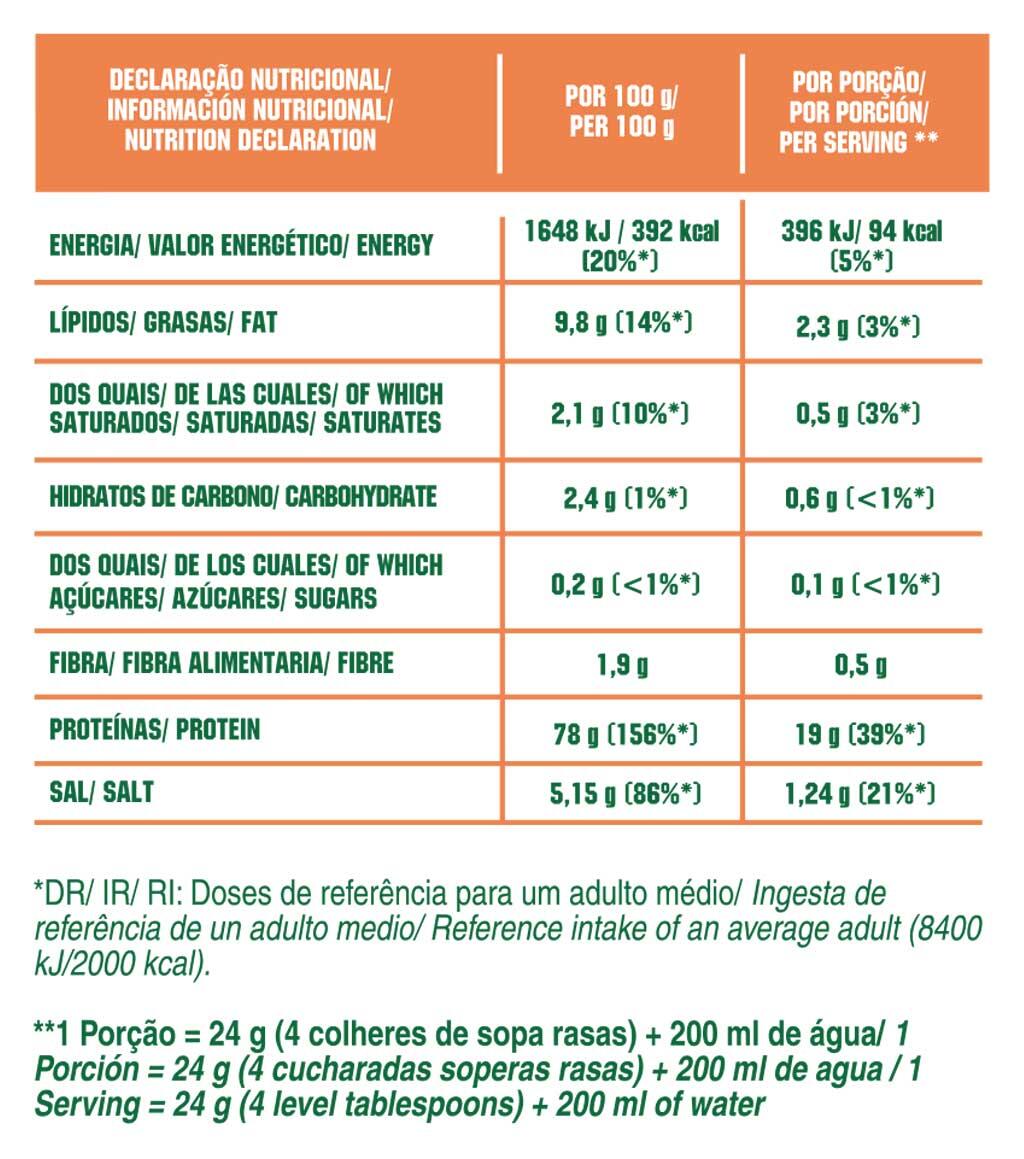 PROTEÍNA VEGETARIANA V-PROTEIN AVELLANA - 240 G 3/3