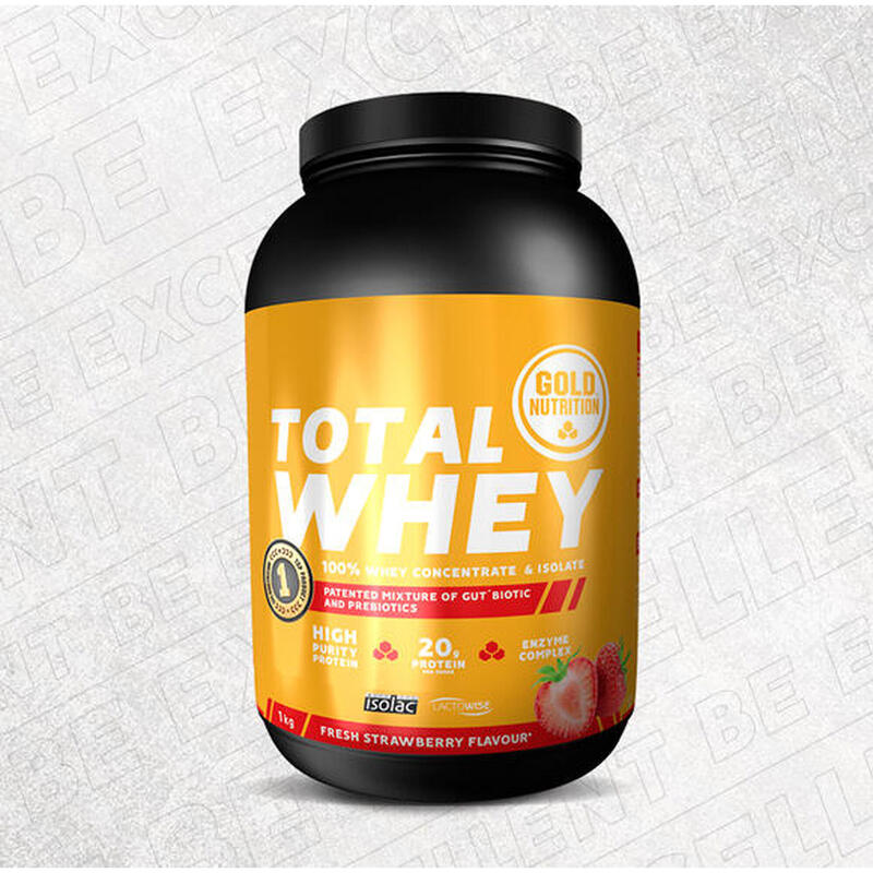 PROTEÍNA DE SORO ISOLADA TOTAL WHEY MORANGO - 1 KG