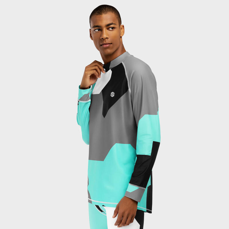 Camiseta interior térmica esquí y nieve SIROKO Slush Penguin Turquesa Hombre