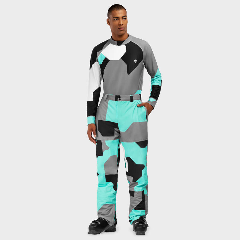 Camiseta interior térmica esquí y nieve SIROKO Slush Penguin Turquesa Hombre
