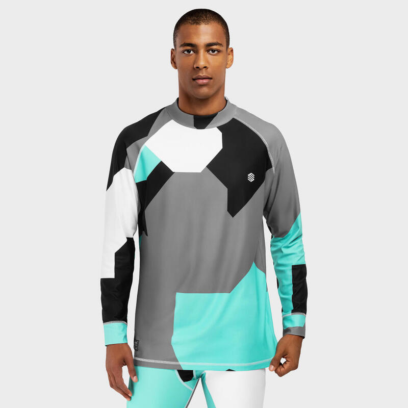 Camiseta interior térmica esquí y nieve SIROKO Slush Penguin Turquesa Hombre