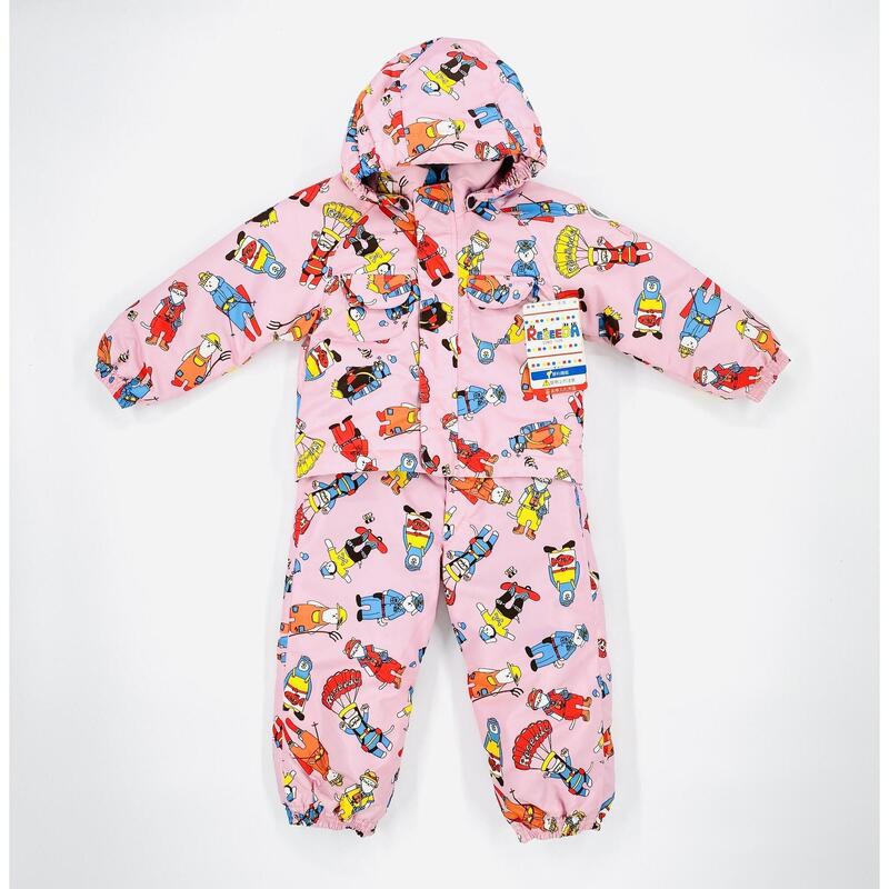 Kids Waterproof Snow Jumpsuit - Pink/Pattern