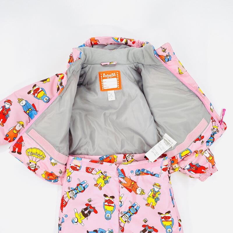 Kids Waterproof Snow Jumpsuit - Pink/Pattern