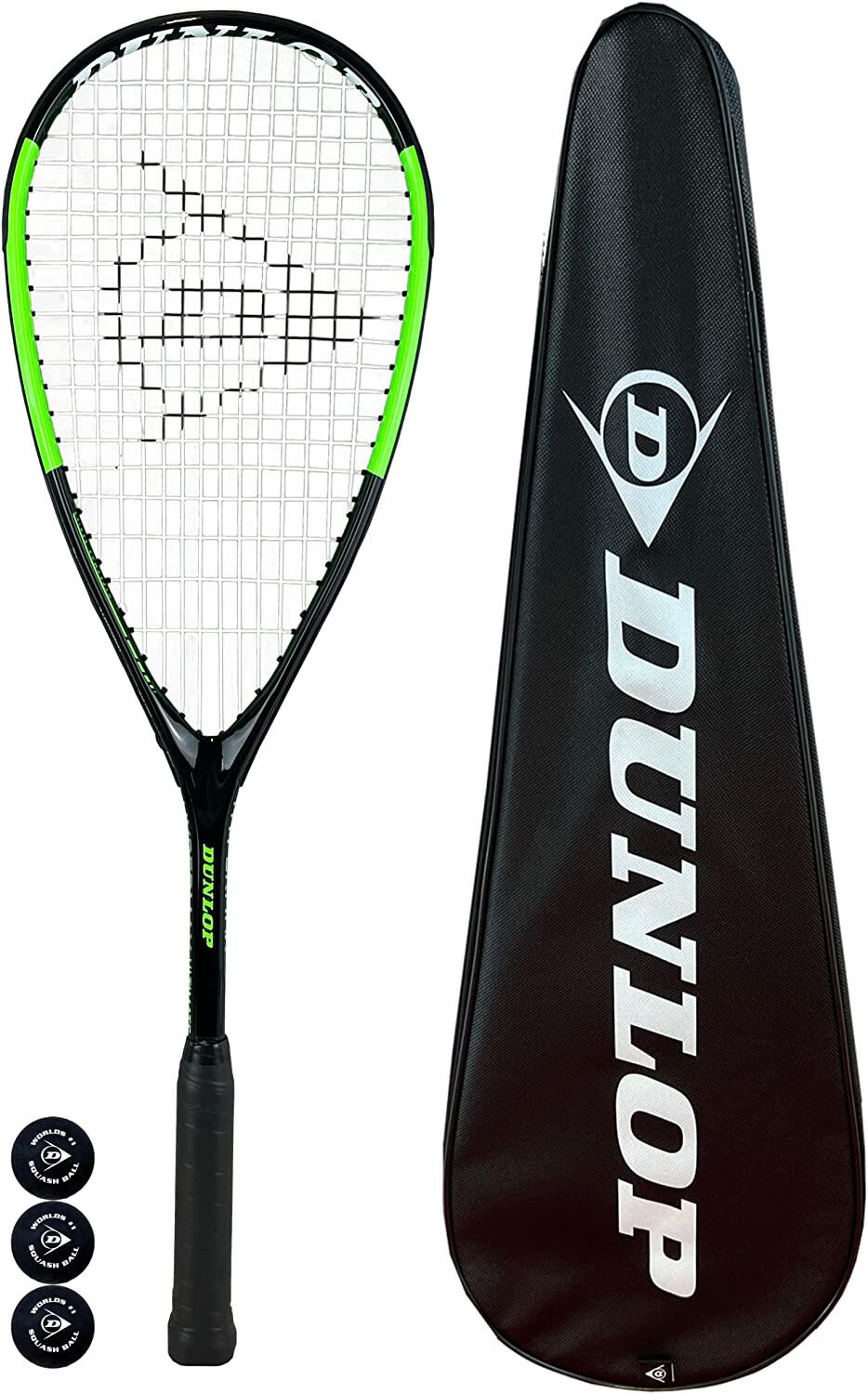 Dunlop Hypermax Ultimate Ti Squash Racket + Cover & 3 Squash Balls 1/1