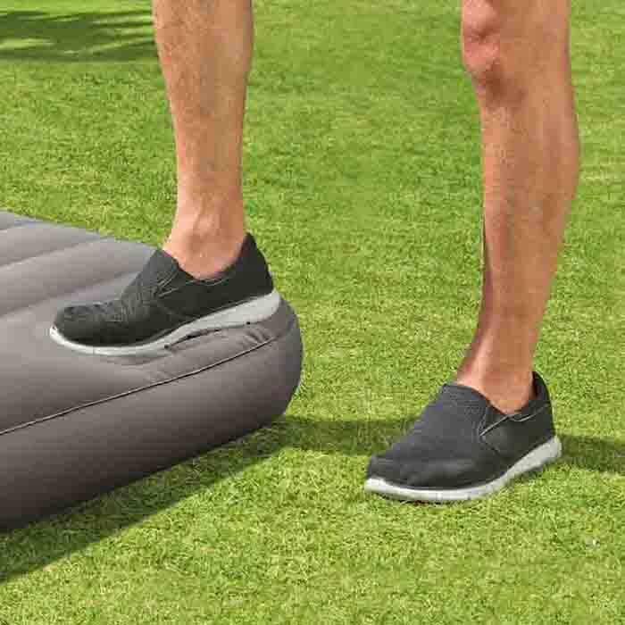 Single Dura Beam Downy Airbed Inflatable Camping Mattress With Foot Bip