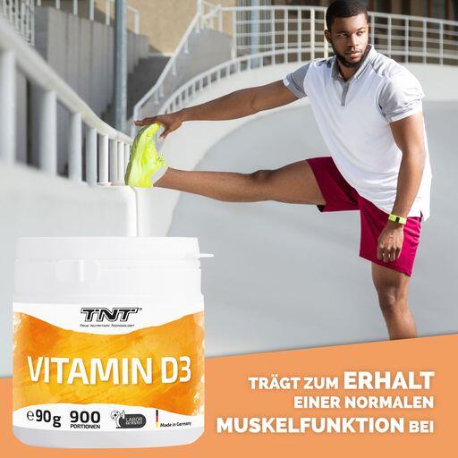 Vitamin D3, als Pulver mit Dosierlöffel zum selber dosieren