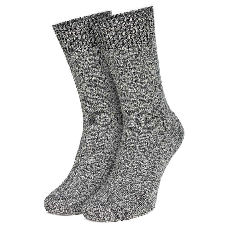 Socken Norweger Style | 3 Paar Strümpfe | warme Wollsocken | Grau