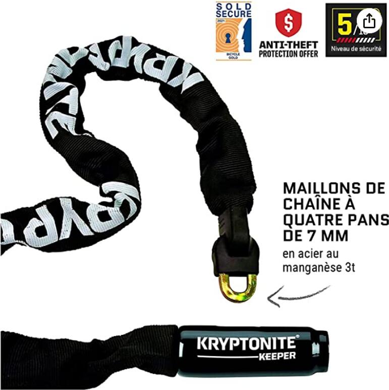 Kryptonite Keeper 785 Integrated Chain (7 mm x 85 cm) 2/5