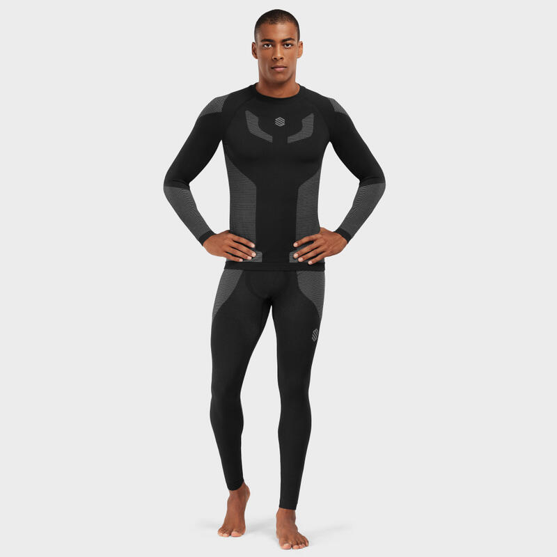 Sous-pantalon compression Sports d'hiver SIROKO Ice Dune Noir Homme
