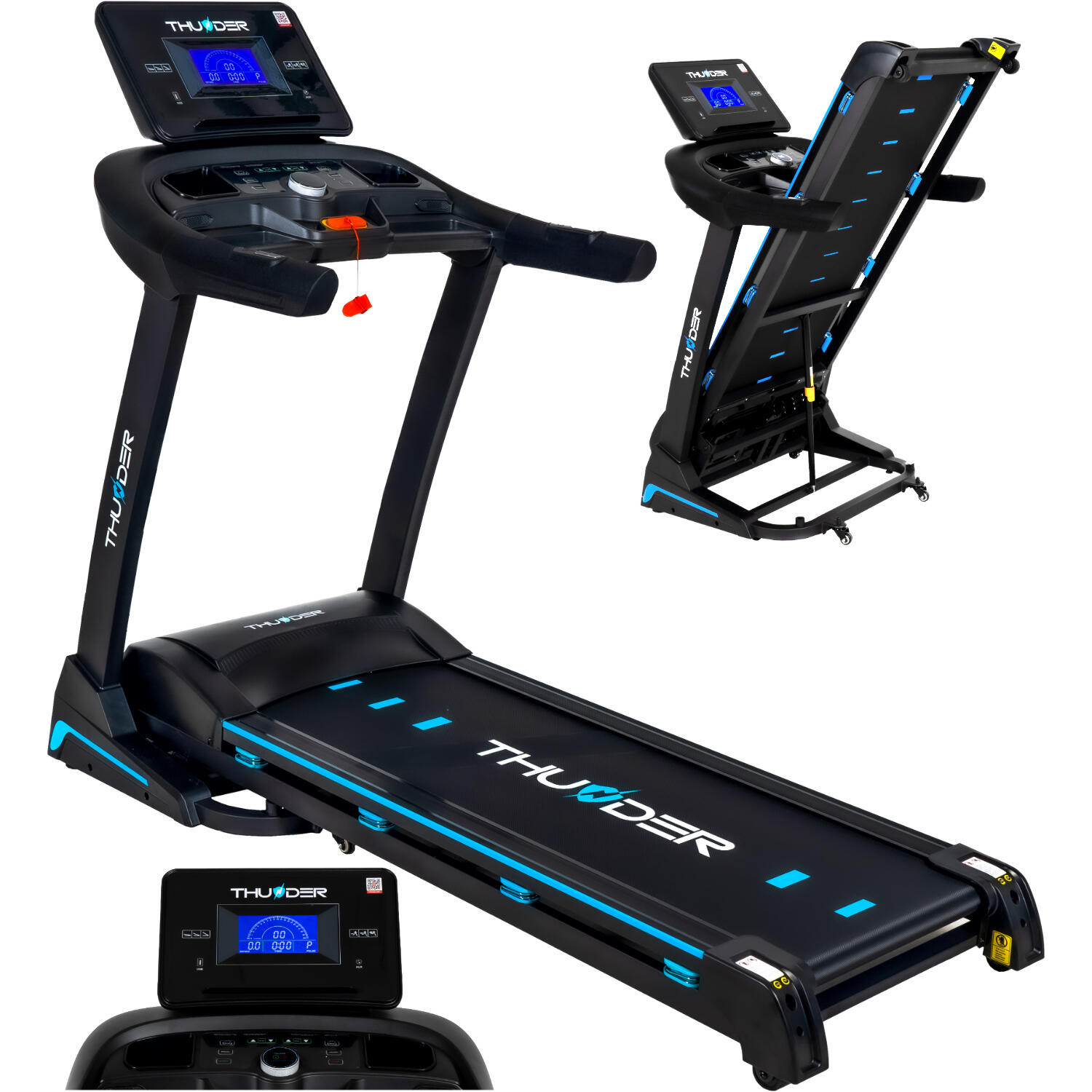 Bieżnia elektryczna do biegania składana Thunder CORE-S-BLACK