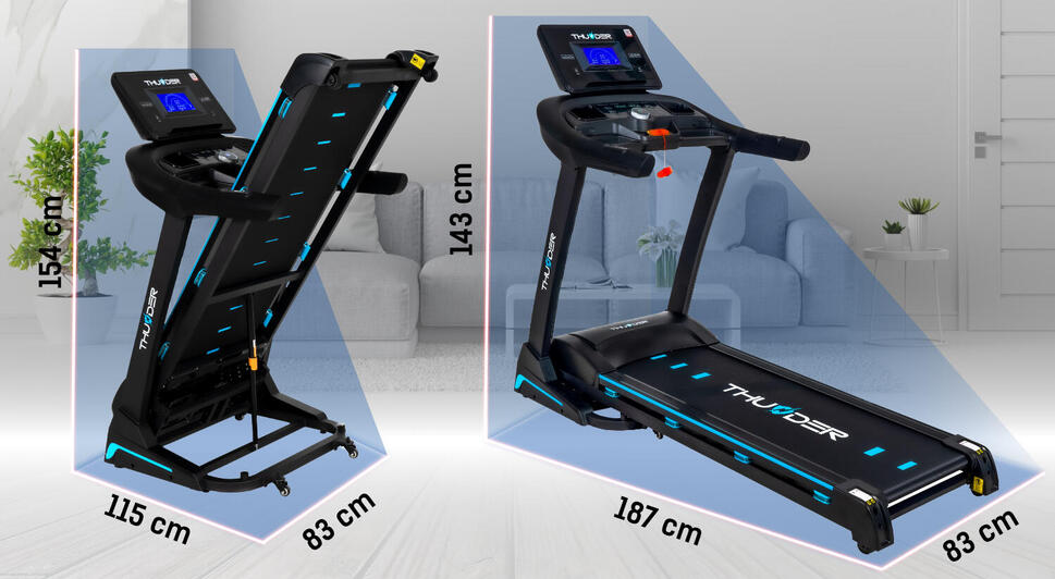 Bieżnia elektryczna do biegania składana Thunder CORE-S-BLACK