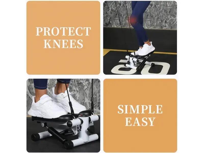 Stepper FitTronic S100, afisaj electronic, corzi pentru antrenarea bratelor 3/4