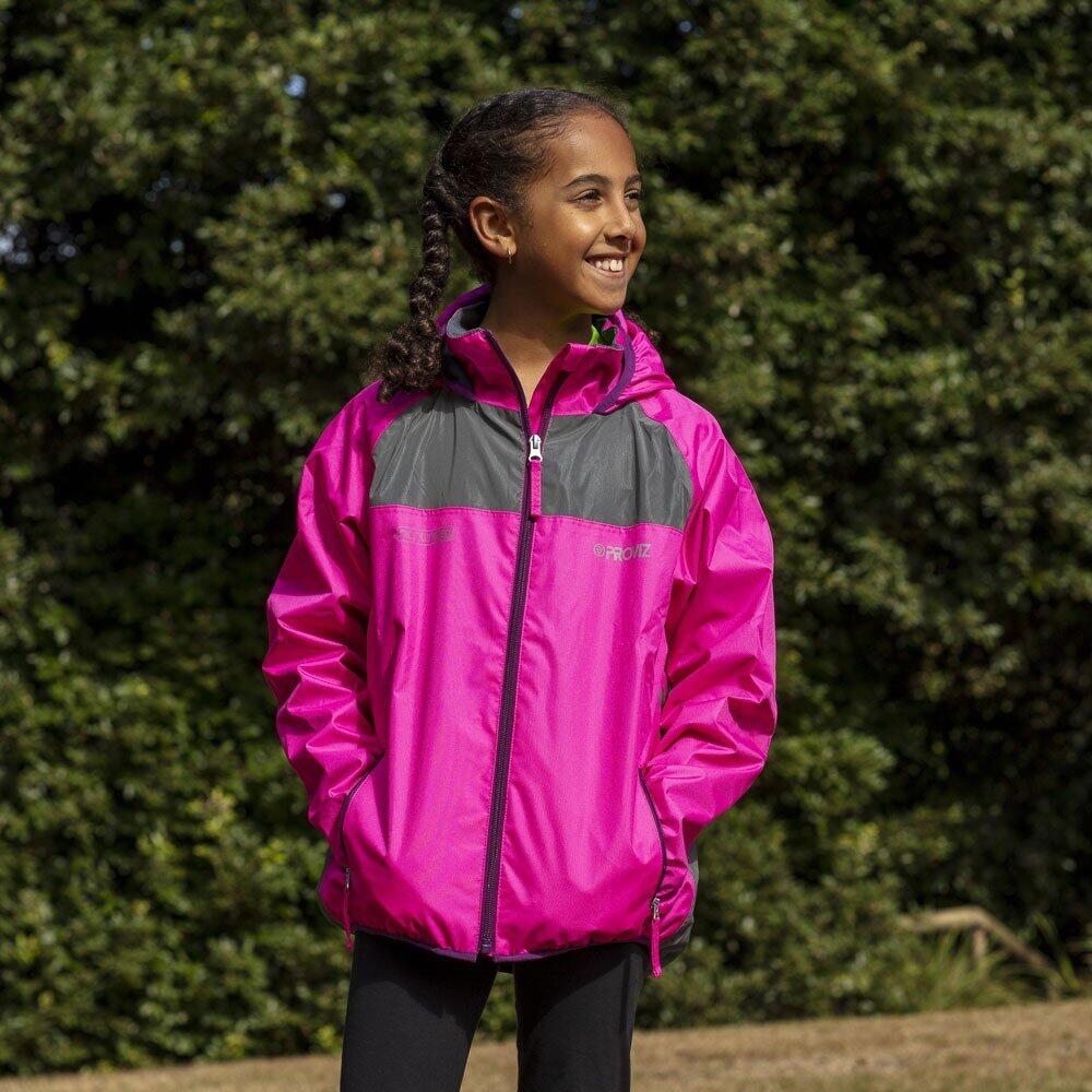 Proviz Children's Nightrider Fleece-Lined Reflective Waterproof Outdoor Jacket 2/6