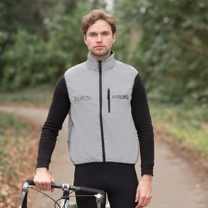 Proviz Men's Reflective Switch Waterproof Cycling Gilet 3/6