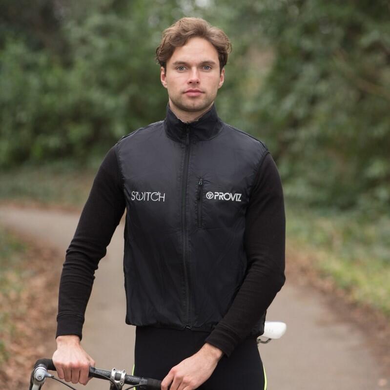 Proviz Gilet Réversible Cycliste - Fluorescent Jour / Réfléchissant Nuit | Veste Sécurité Vélo Homme