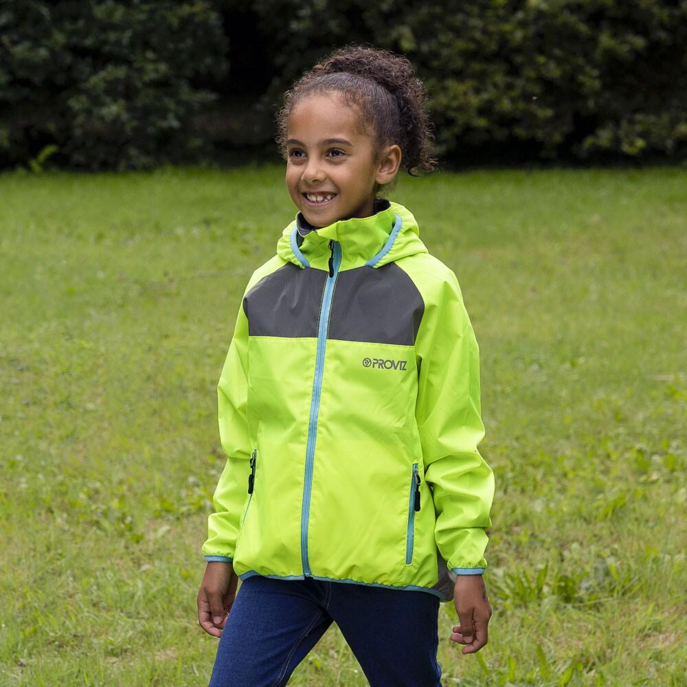 Proviz Children's Nightrider Fleece-Lined Reflective Waterproof Outdoor Jacket 3/6