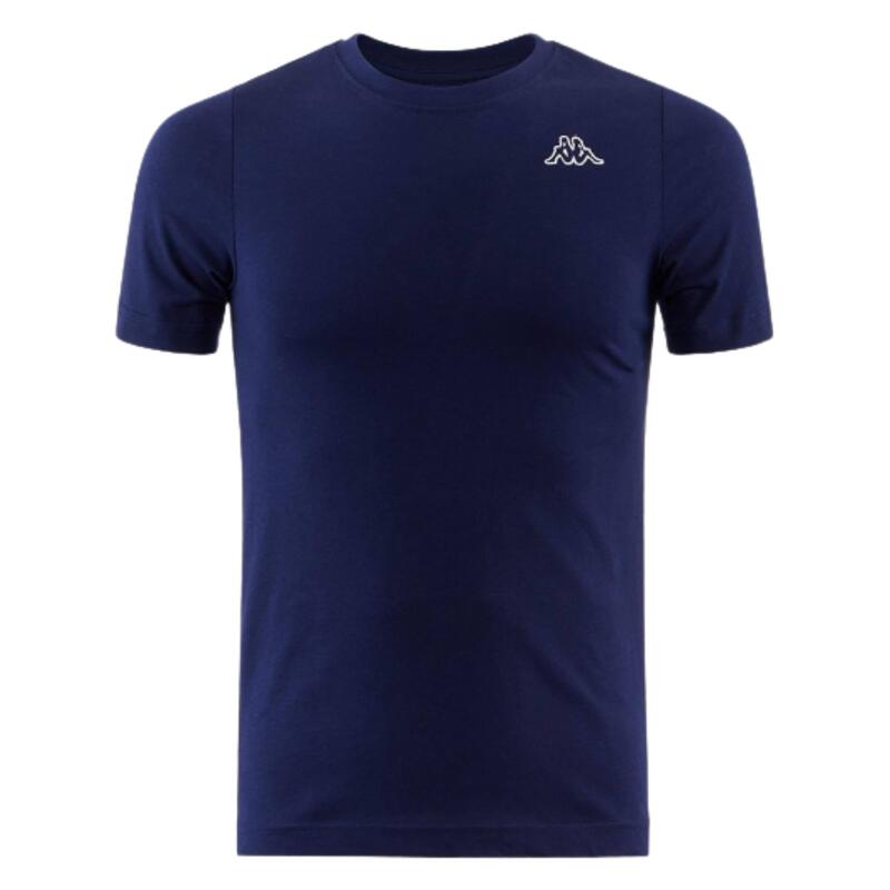 CAMISETA DE GIMNASIA DE ALGODÓN PARA HOMBRE KAPPA CAFERS. Azul marino.