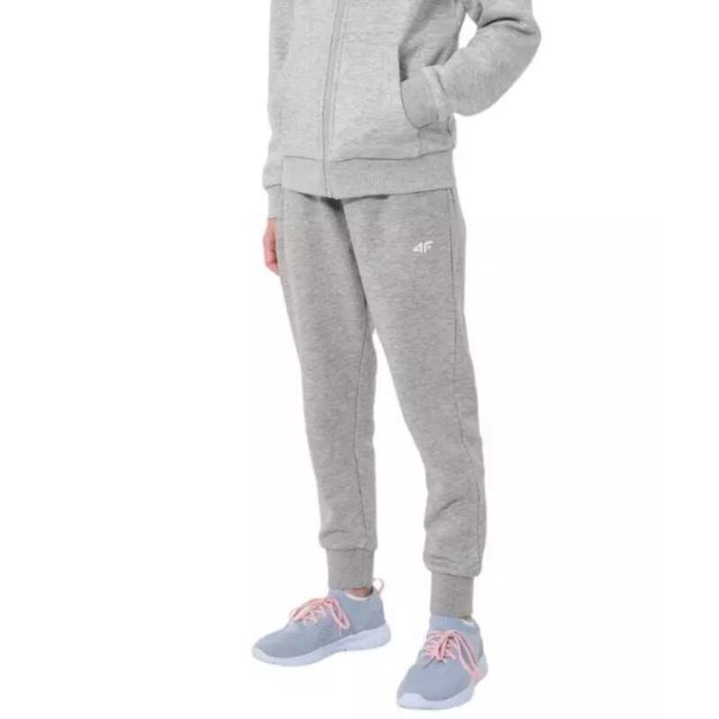 Calças de Ginástica Jogger 4F Menina Cinzento