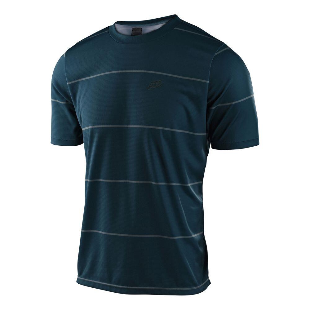 Flowline - Short Sleeve Jersey - Gestapelde Licht Marine - Blauw/Wit 1/2